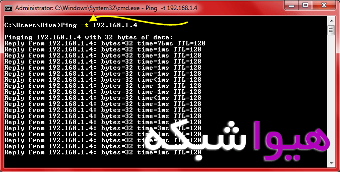 آموزش کال دستور Ping - تصویر 4