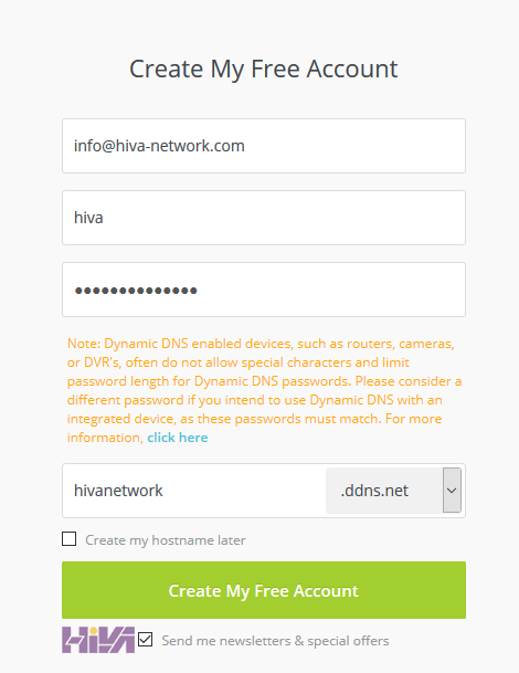 ثبت نام Dynamic Dns