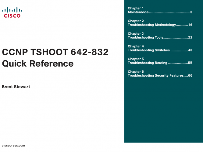 CCNP TSHOOT 642-832 Quick Reference